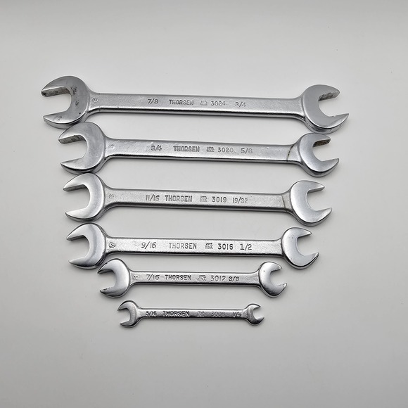 Thorsen Other - Vintage Thorsen Double‎ Open End Wrench Set 1/4" to 7/8" USA Made Lot Of 6